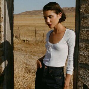 Doen Romy Pointelle Tee - M